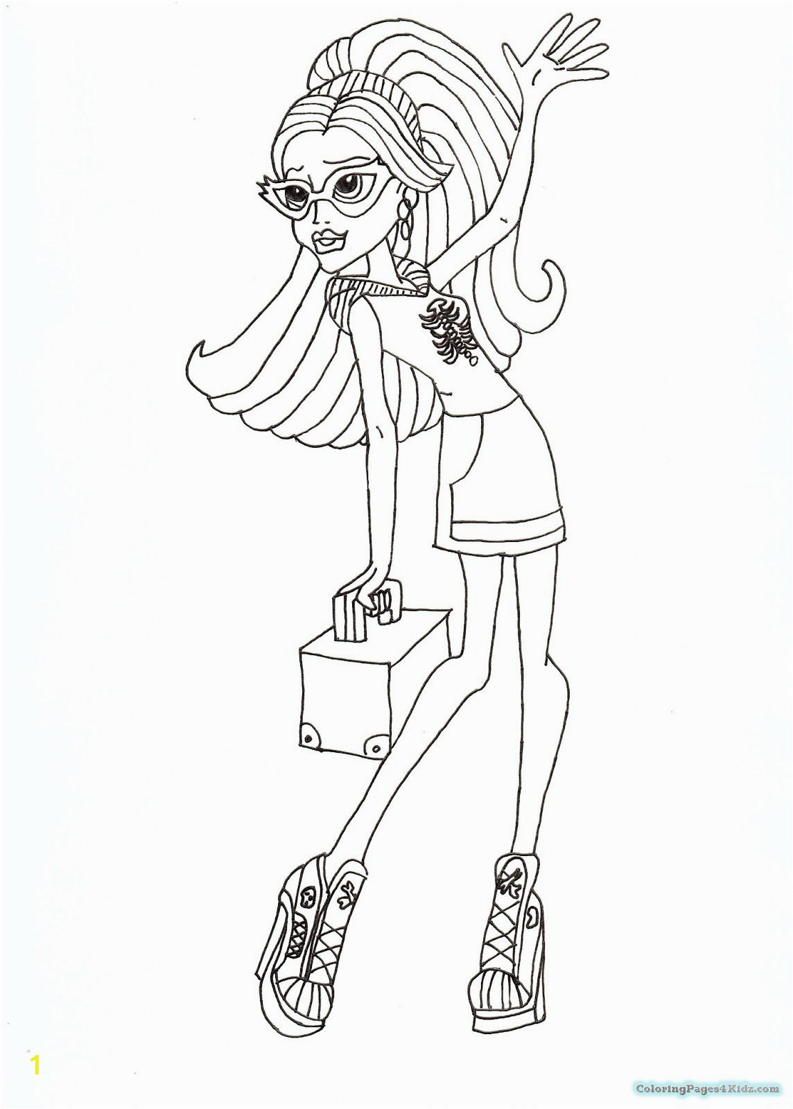 monster high robecca coloring pages 1031