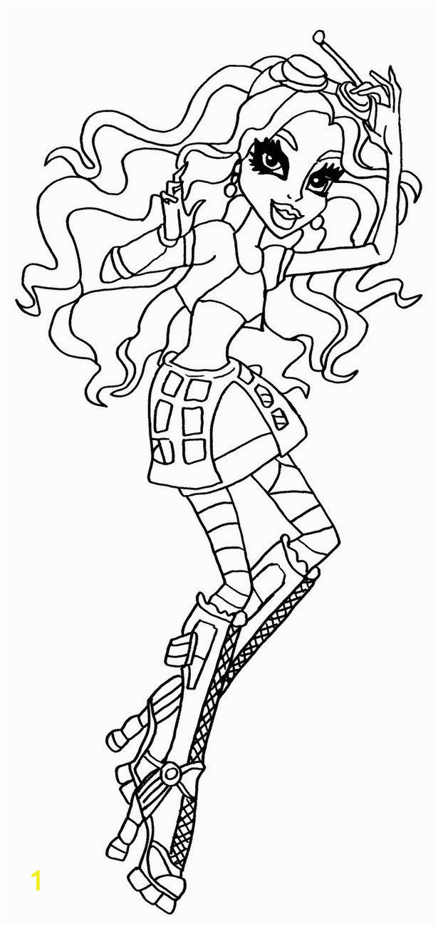 Monster High Robecca Steam Coloring Pages Robecca Steam Monster High Coloring Page