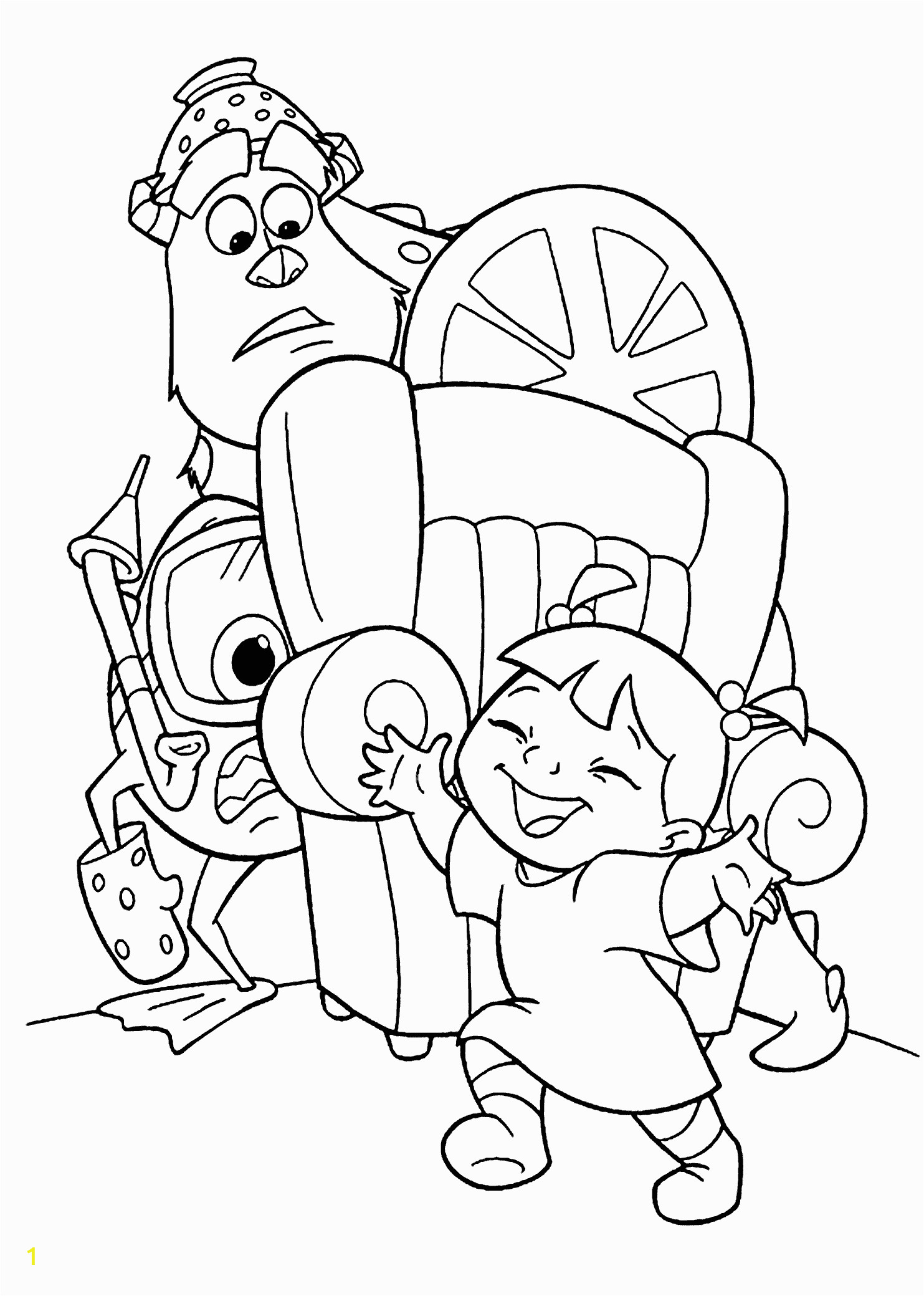 Monster Inc Coloring Pages to Print Monster Inc Cartoon Coloring Pages for Kids Printable