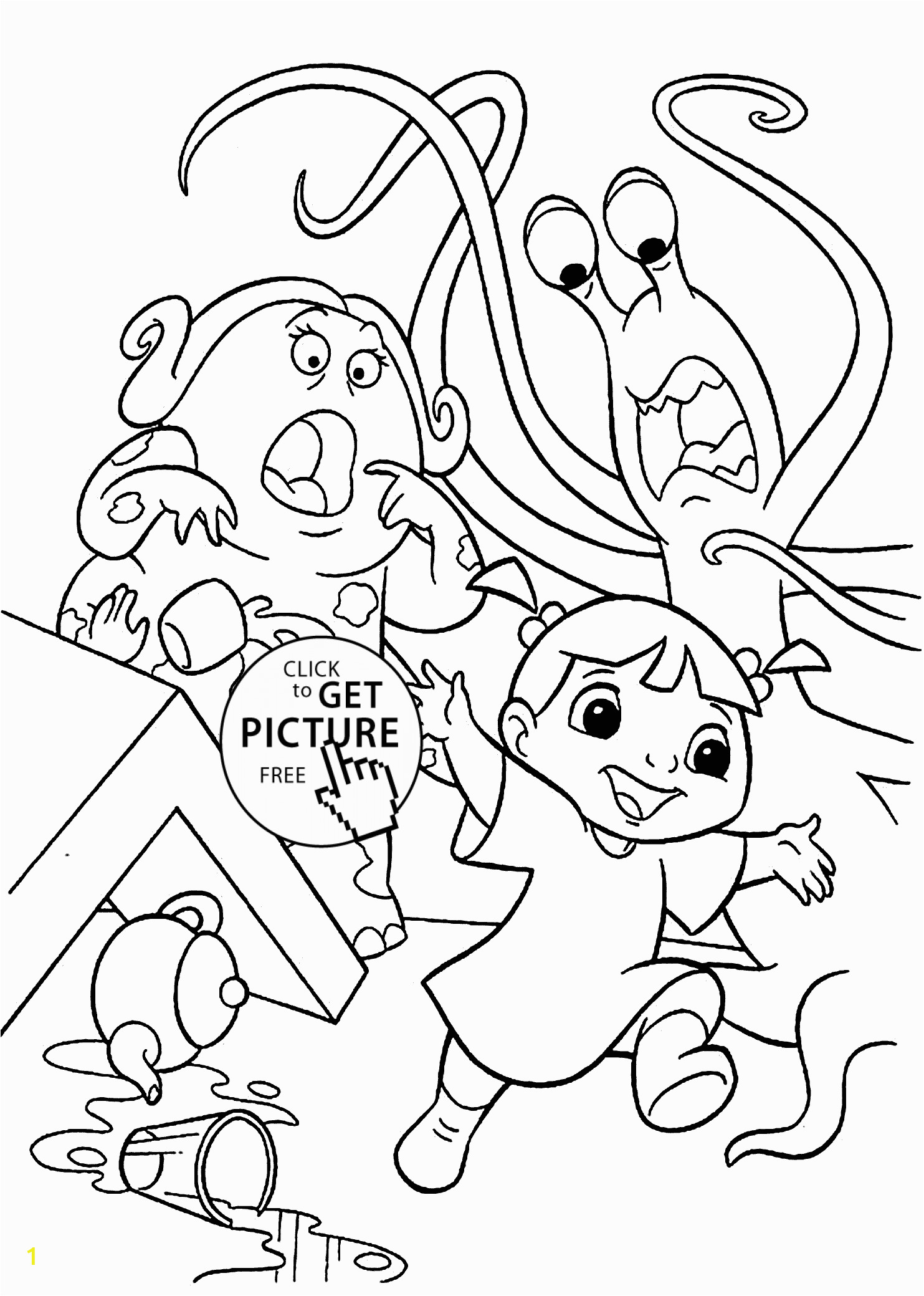 monster inc coloring pages for kids printable free