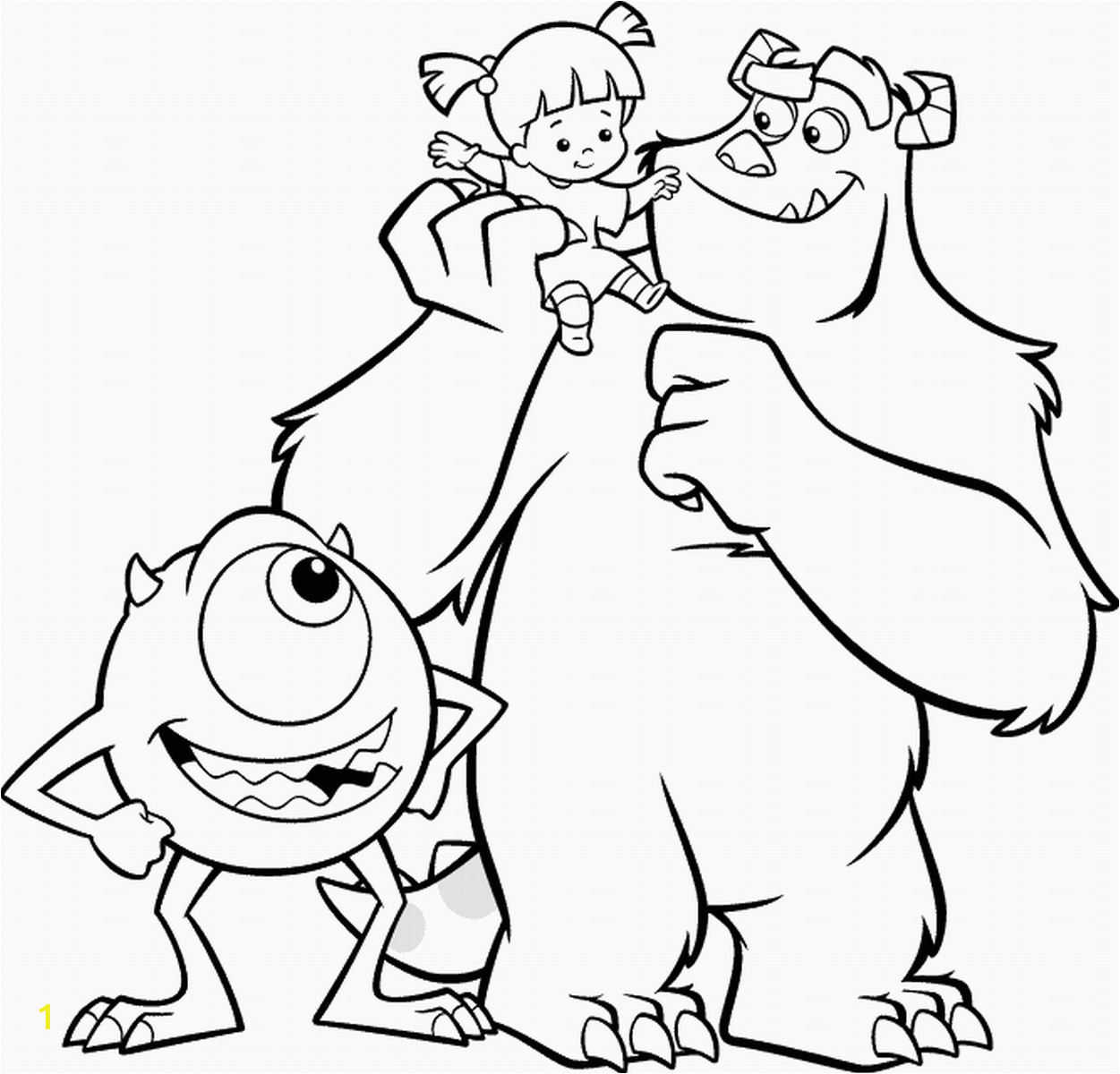 Monster Inc Coloring Pages to Print Monsters Inc Coloring Pages