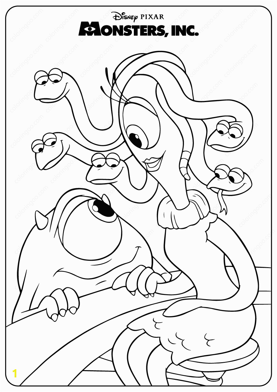printable monsters inc mike celia coloring pages