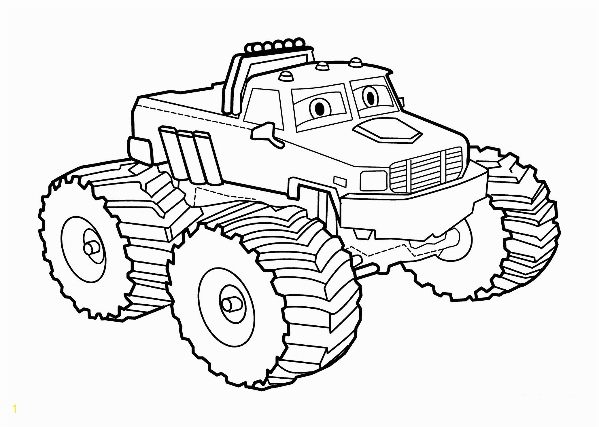 Monster Truck Coloring Pages Printable Free Awesome Cartoon Monster Truck Coloring Page Free