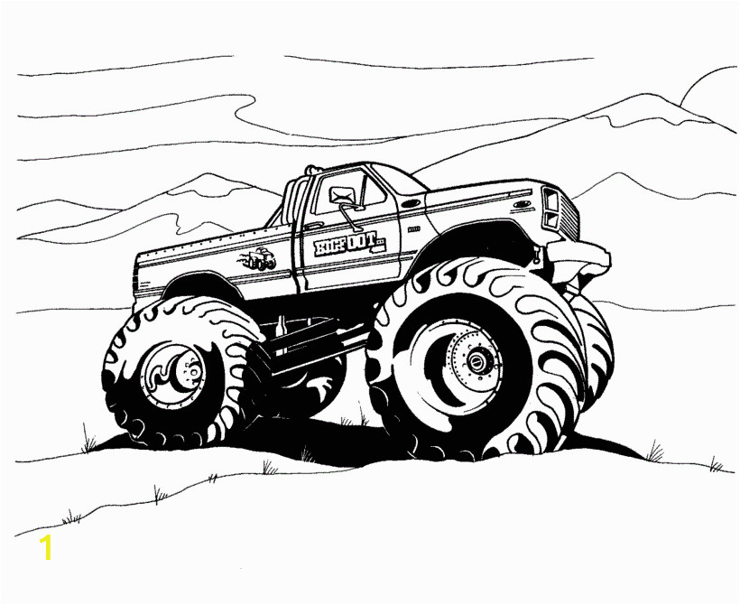 monster truck coloring pages