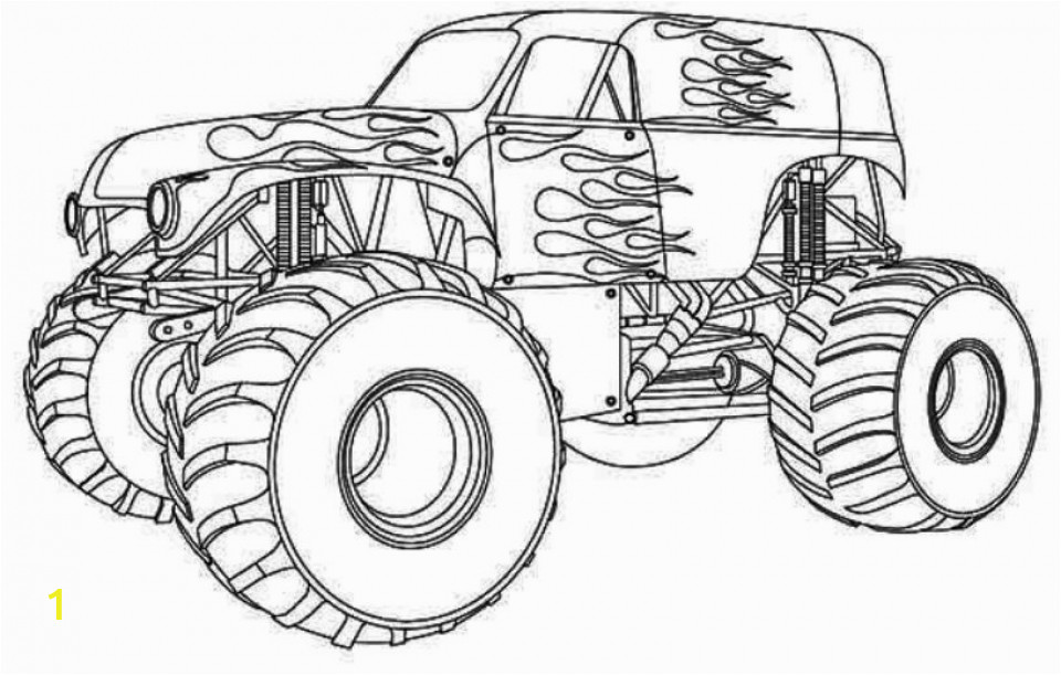 free monster truck coloring pages to print