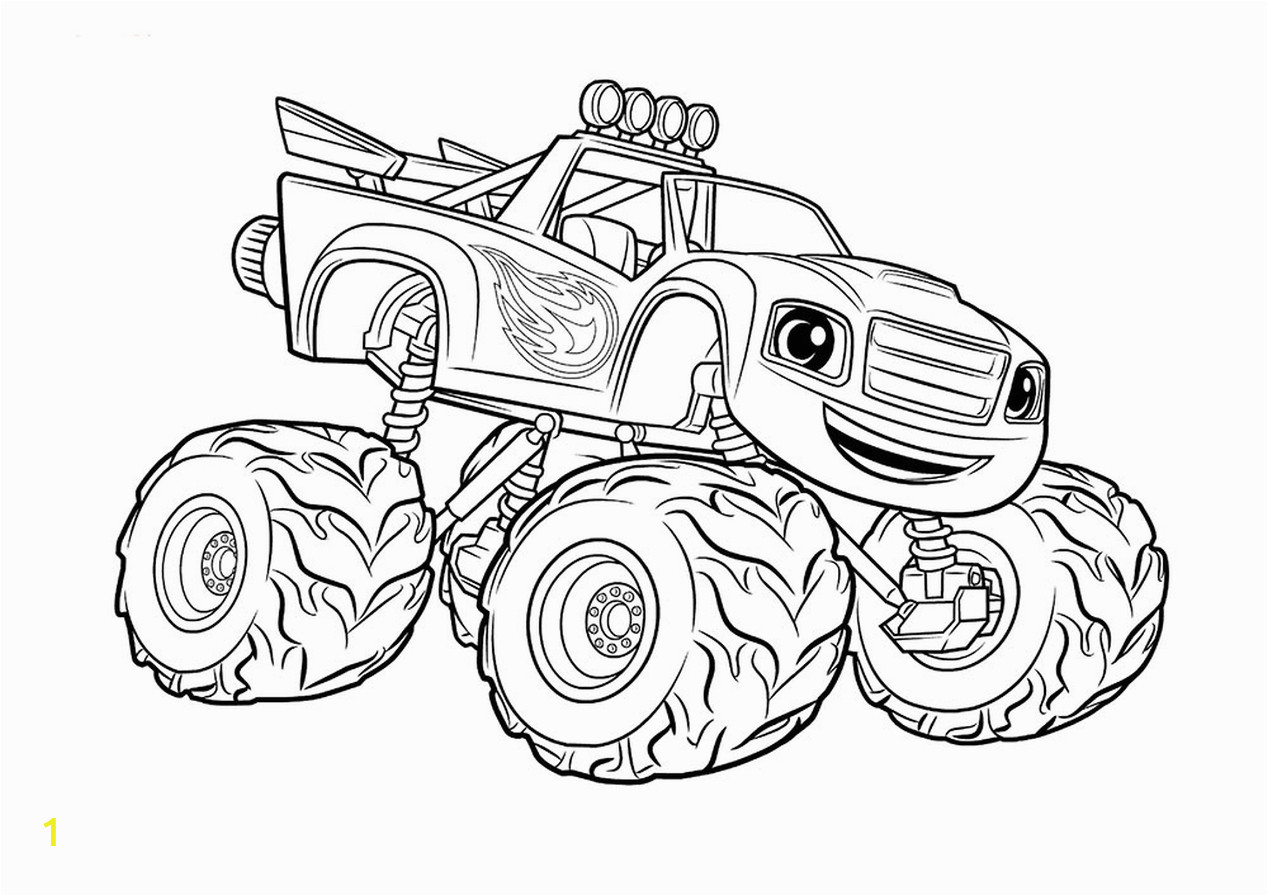 monster truck coloring page free printable for kids
