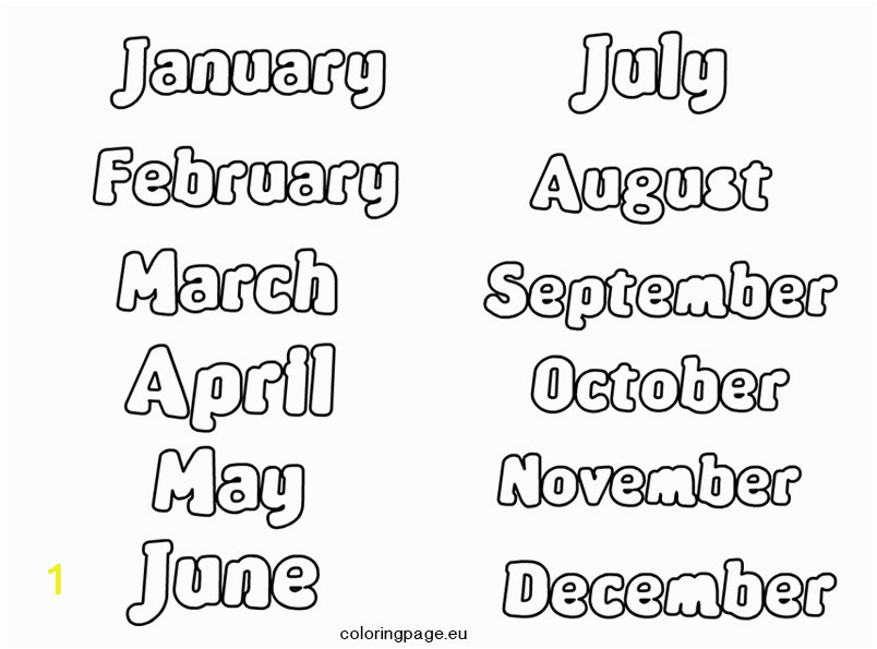 months of the year 2