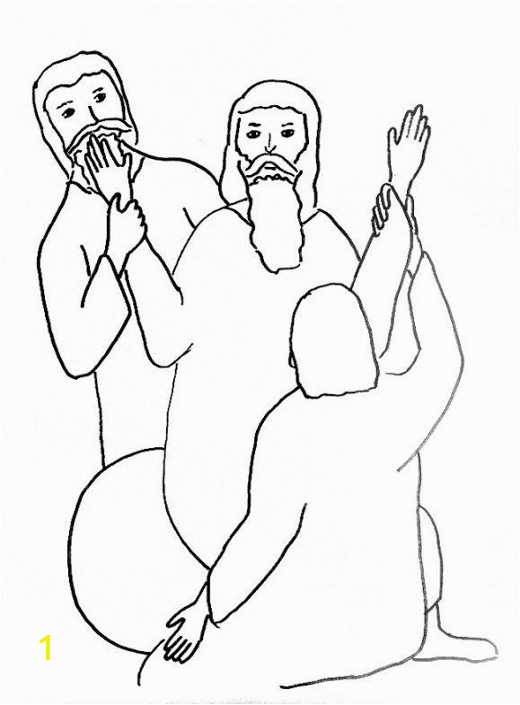 Moses and the Amalekites Coloring Page Bible Story Coloring Page for Moses and the Battle with
