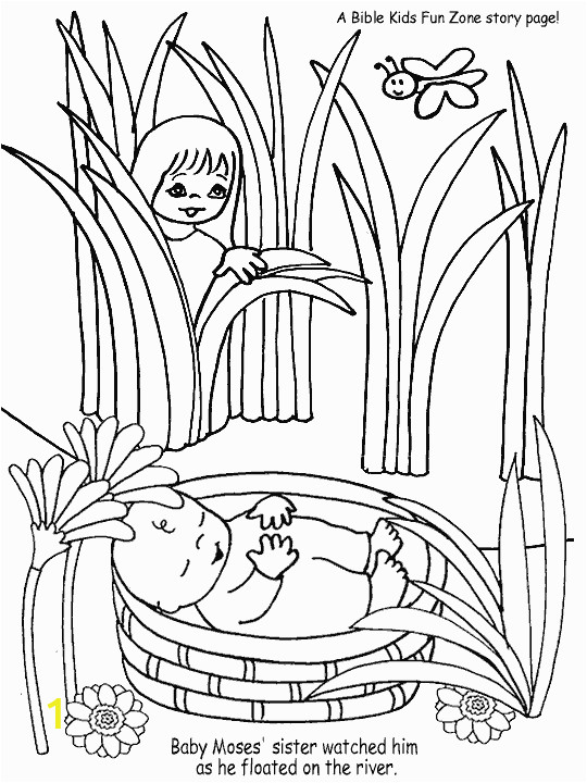 Moses Coloring Pages for Sunday School Baby Moses