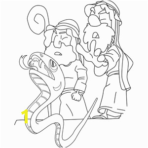 Moses Staff Turns Into A Snake Coloring Pages Moses and the Staff that Turned to A Snake Coloring Page