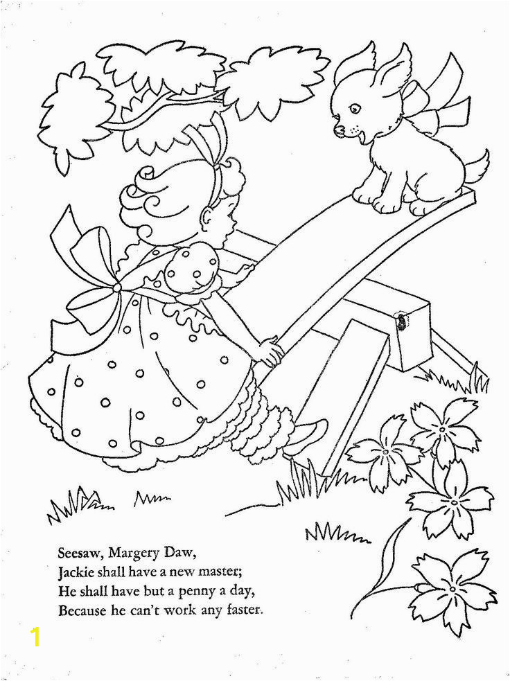 mother goose nursery rhymes coloring pages