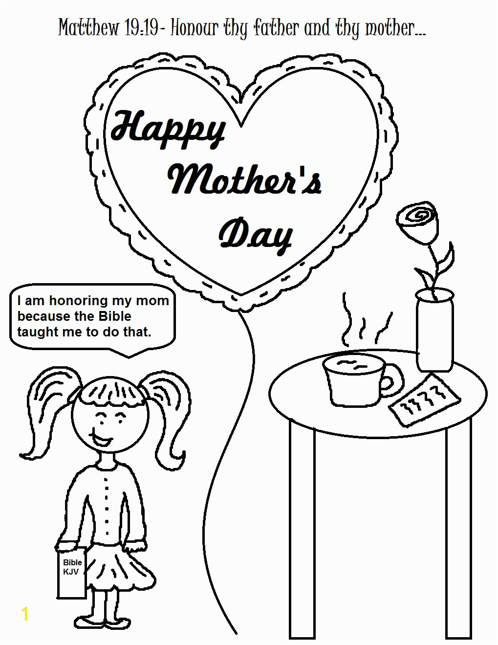 Mothers Day Coloring Page for Sunday School Mother S Day Sunday School Lesson