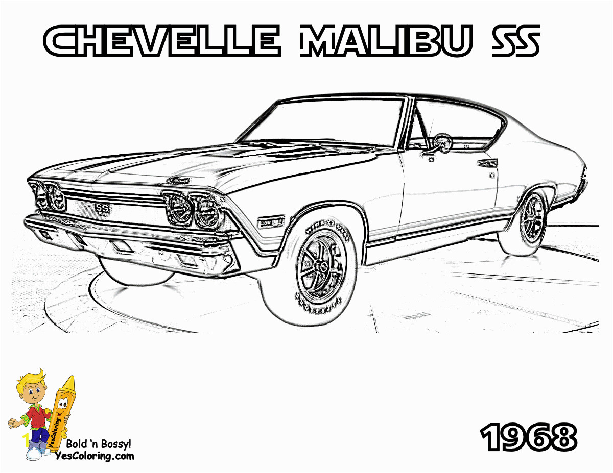 muscle car coloring pages