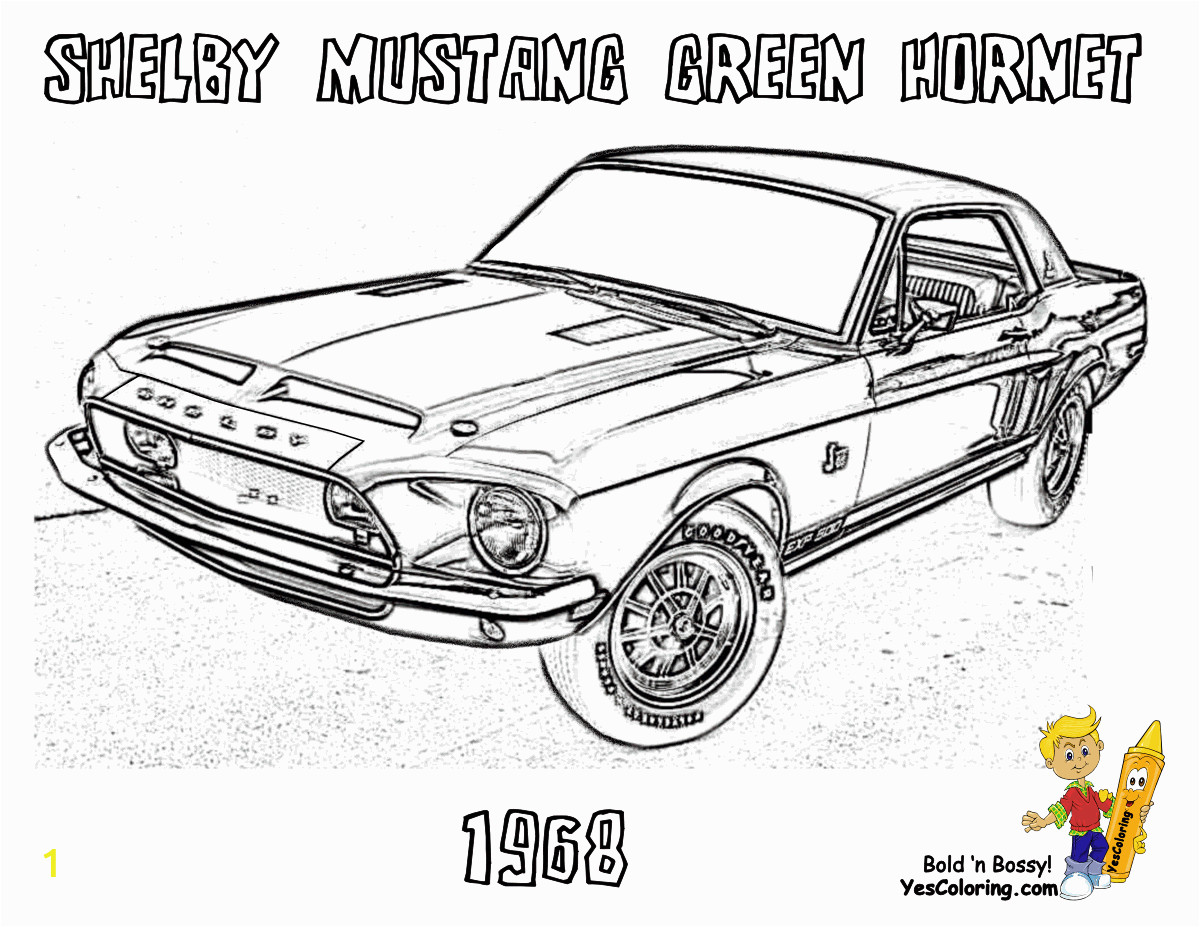 mustang car coloring pages free