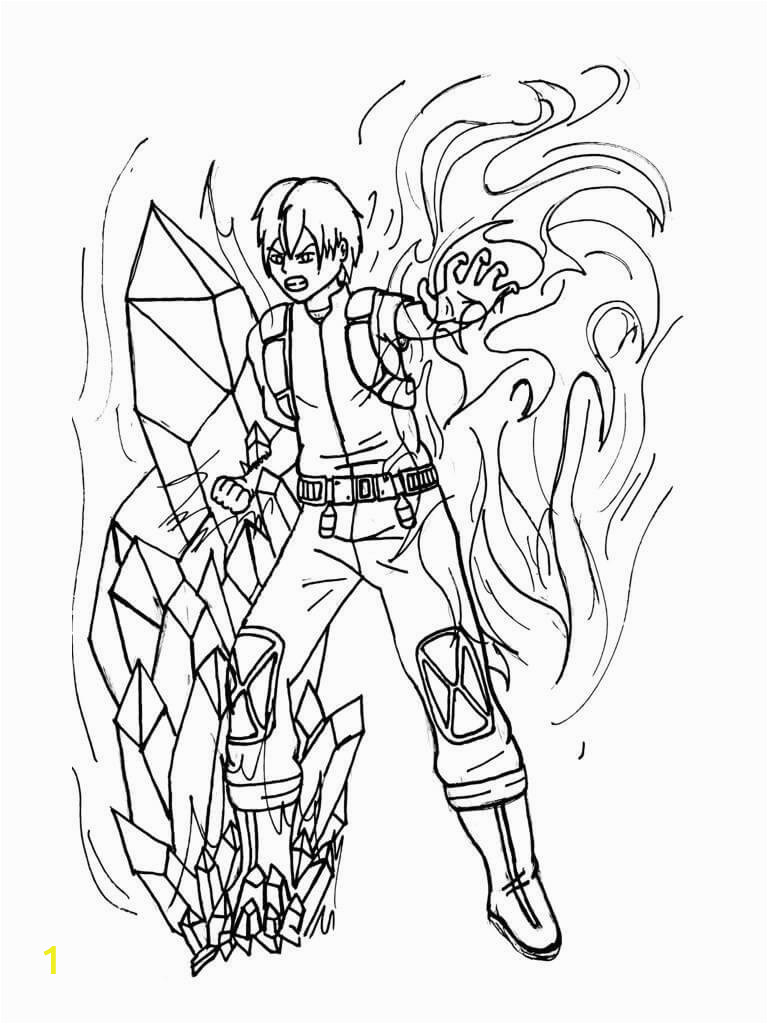 My Hero Academia Coloring Pages todoroki todoroki Power Coloring Page Free Printable Coloring