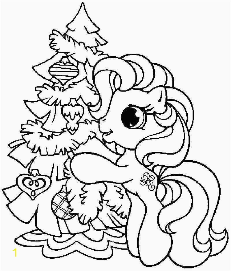 My Little Pony Christmas Coloring Pages My Little Pony with Christmas Tree