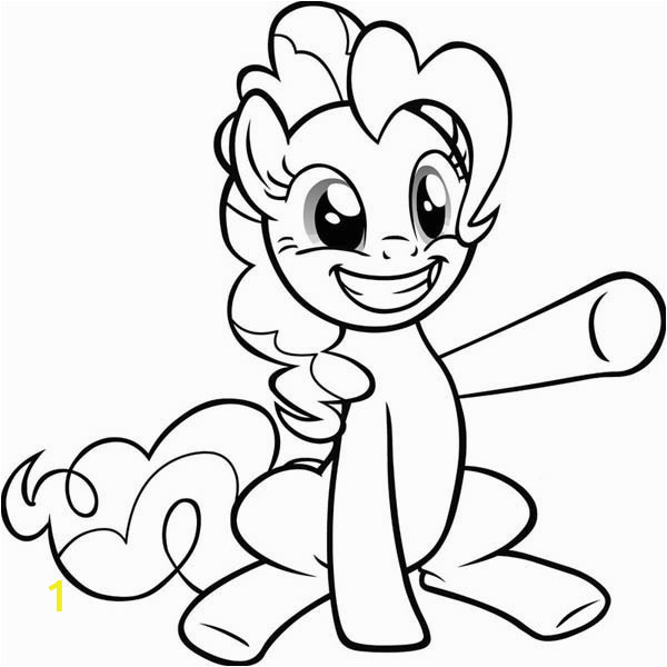pinkie pie big smile in my little pony coloring page