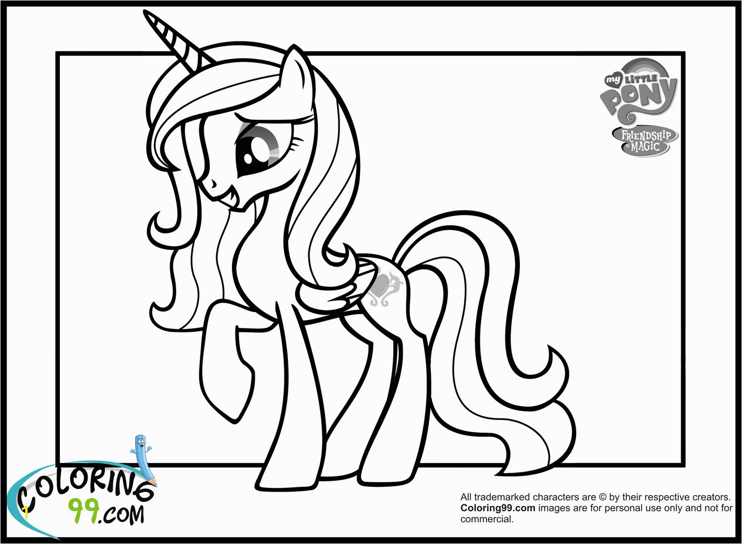 My Little Pony Coloring Pages Princess Cadence Princess Cadence Coloring Pages