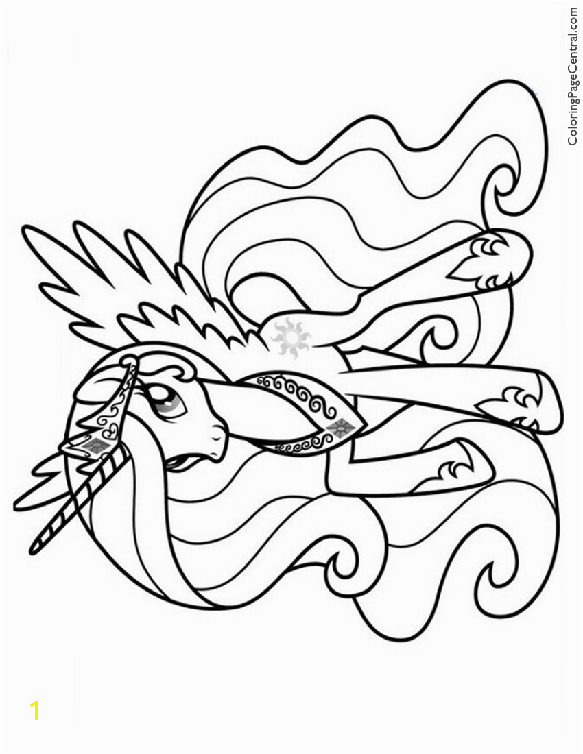 My Little Pony Coloring Pages Princess Celestia My Little Pony Princess Celestia 02 Coloring Page