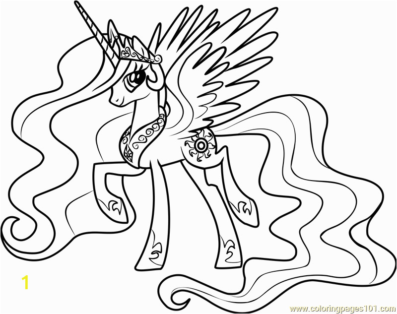 My Little Pony Coloring Pages Princess Celestia Princess Celestia Coloring Page Free My Little Pony