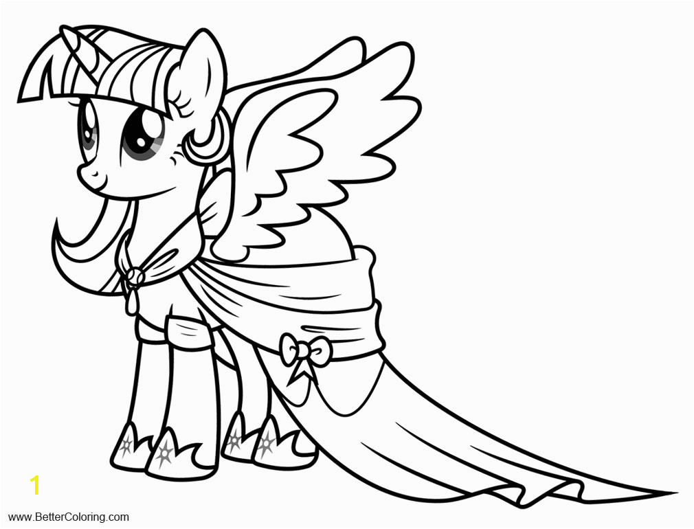 alicorn coloring pages mlp twilight sparkle