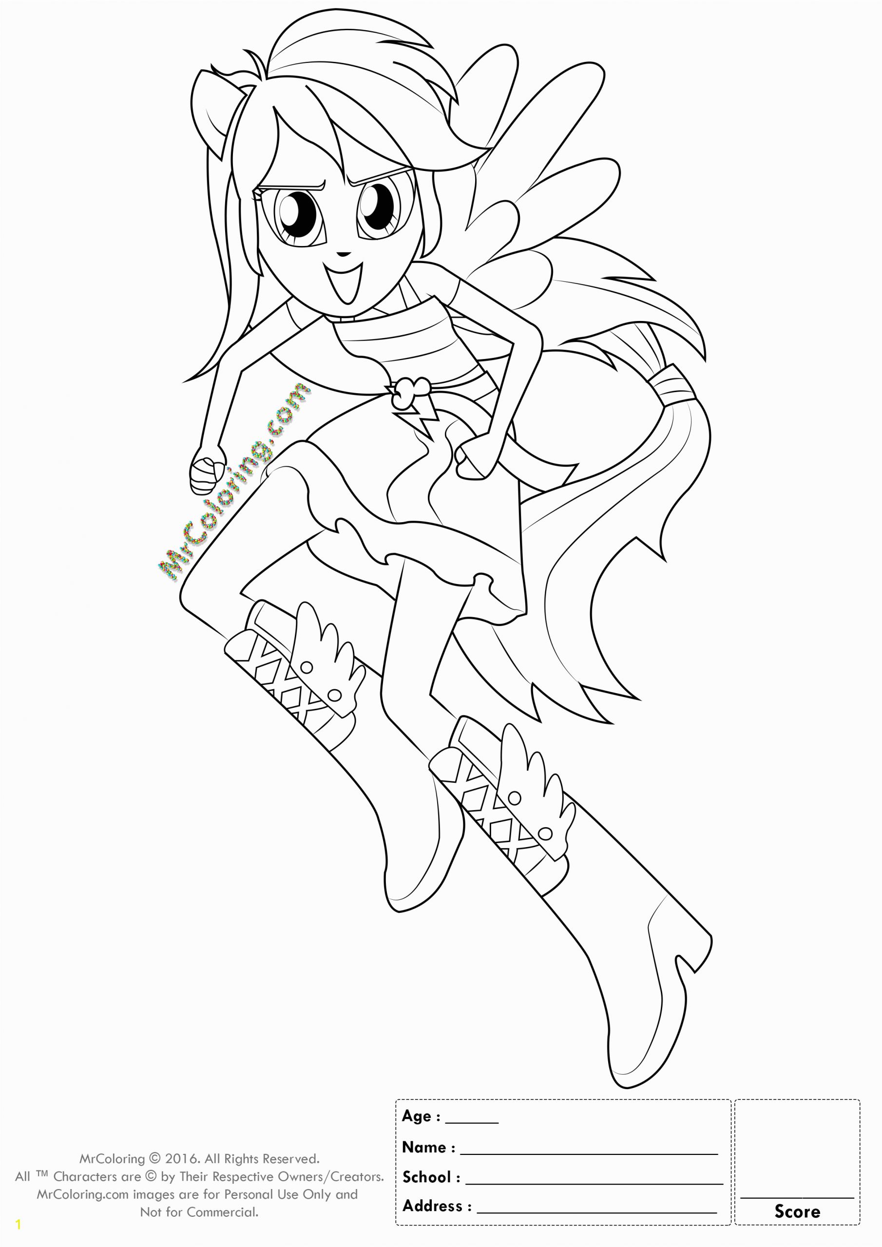 my little pony coloring pages rainbow dash equestria girls