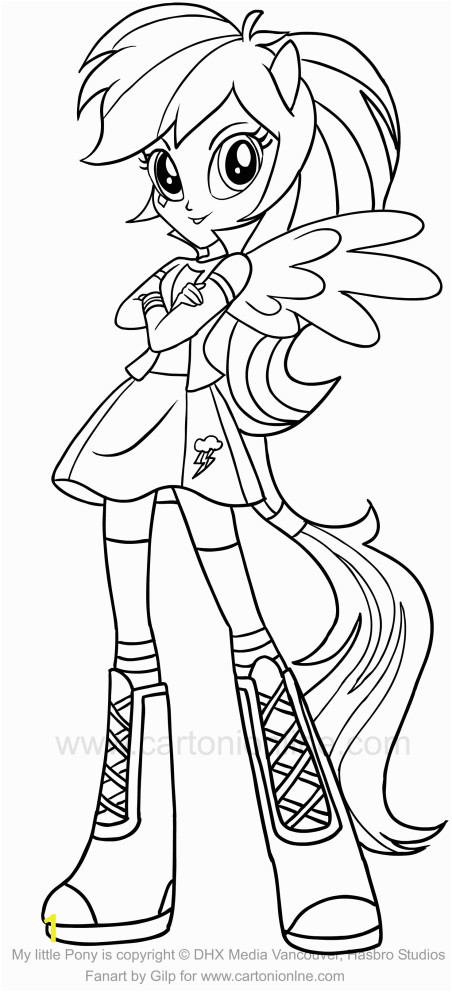 rainbow dash equestria girl coloring page