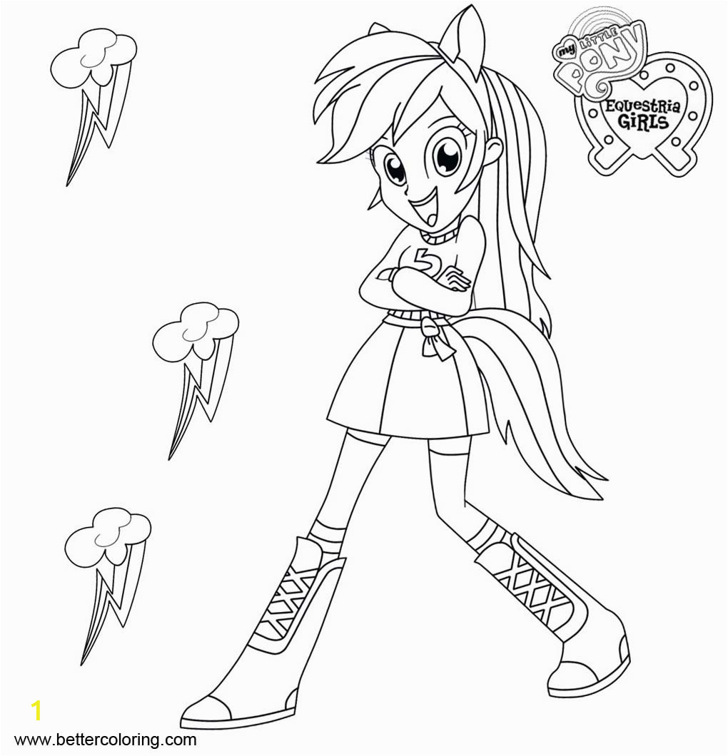 My Little Pony Coloring Pages Rainbow Dash Equestria Girls Rainbow Dash From My Little Pony Equestria Girls Coloring