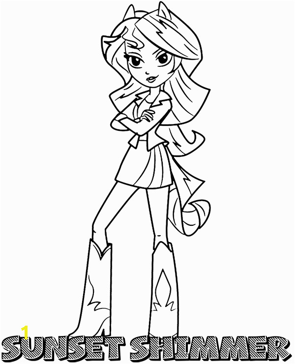 My Little Pony Coloring Pages Sunset Shimmer High Quality Sunset Shimmer Coloring Page