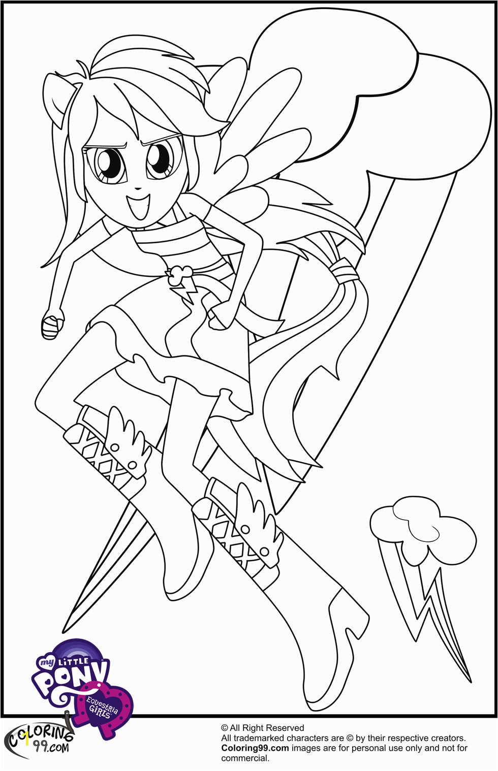 my little pony equestria girls coloring