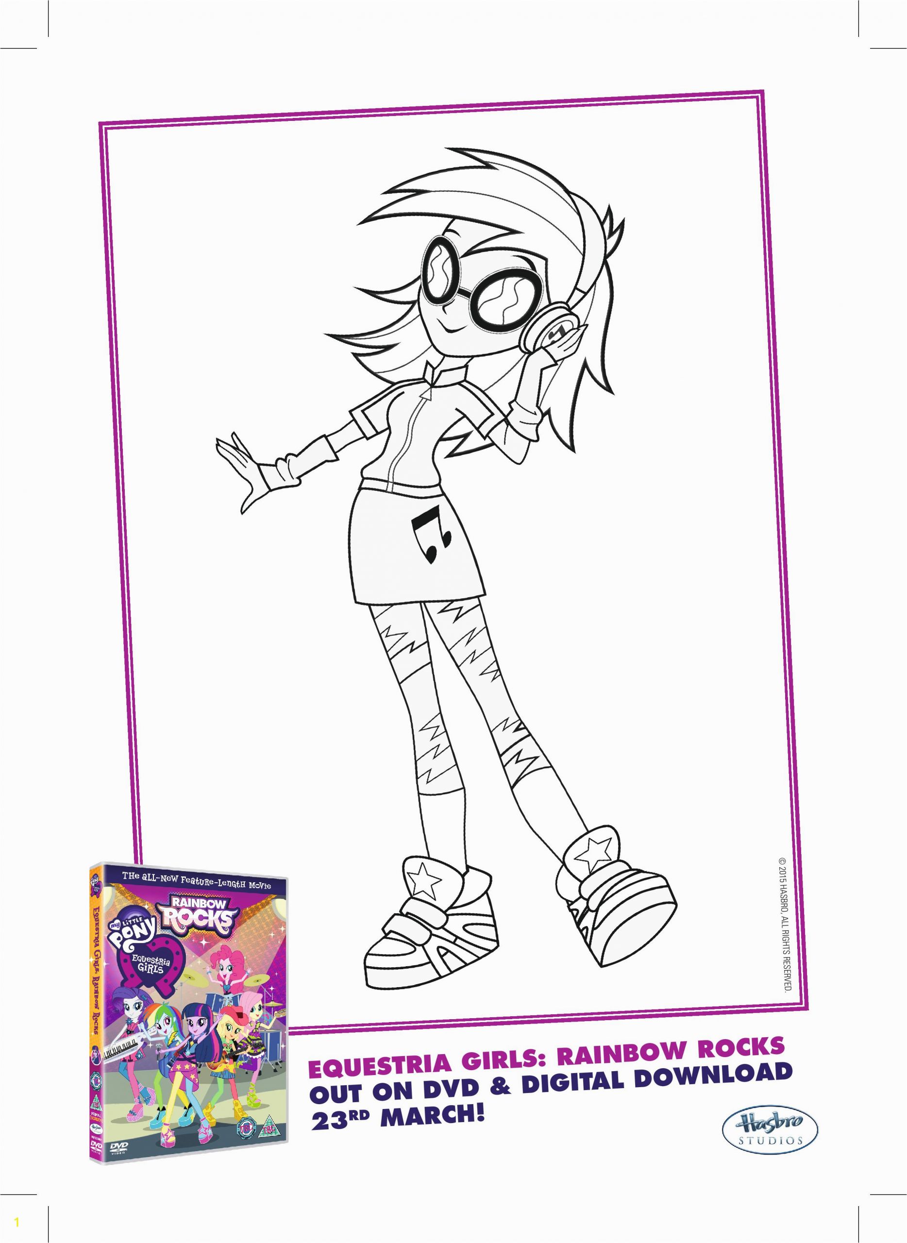 my little pony equestria girls colouring pages