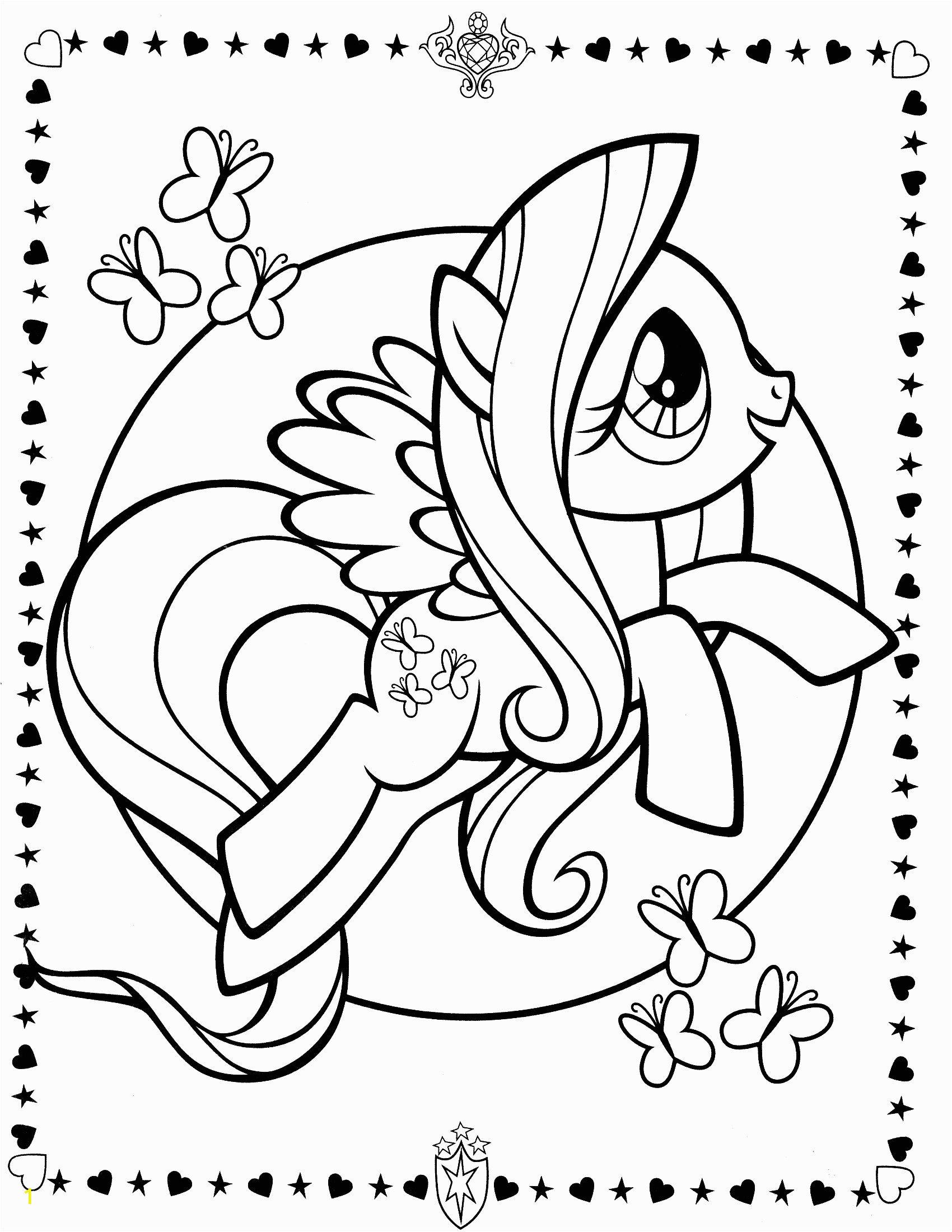 little pony colouring sheets fluttershy photo