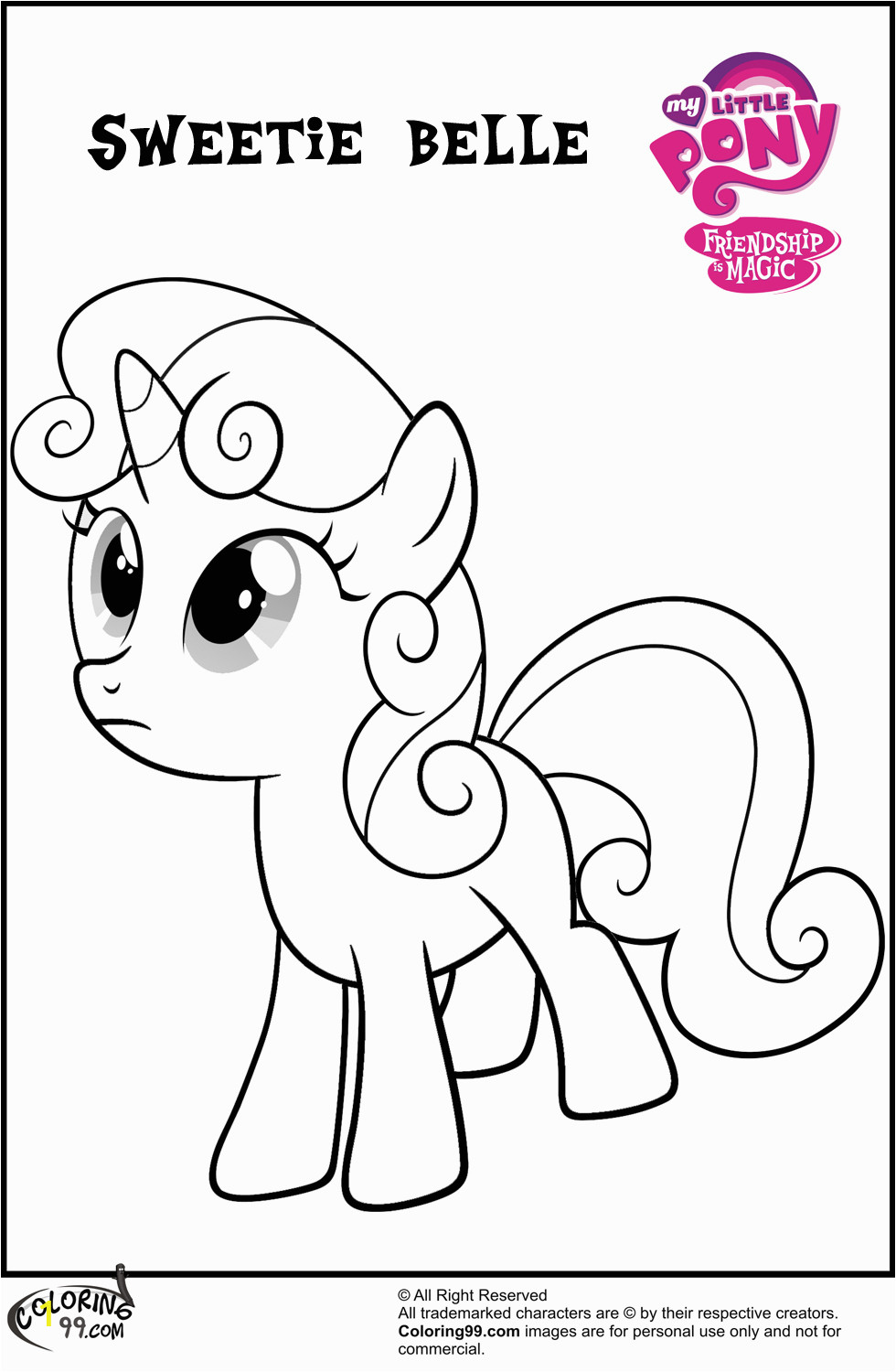 mlp sweetie belle coloring pages