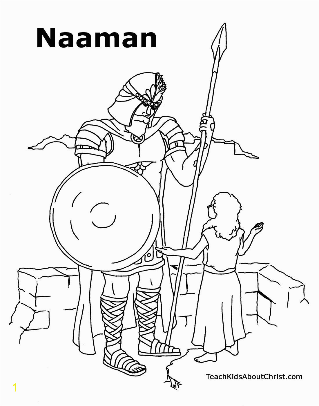 Naaman In the Bible Coloring Pages Naaman Coloring Page