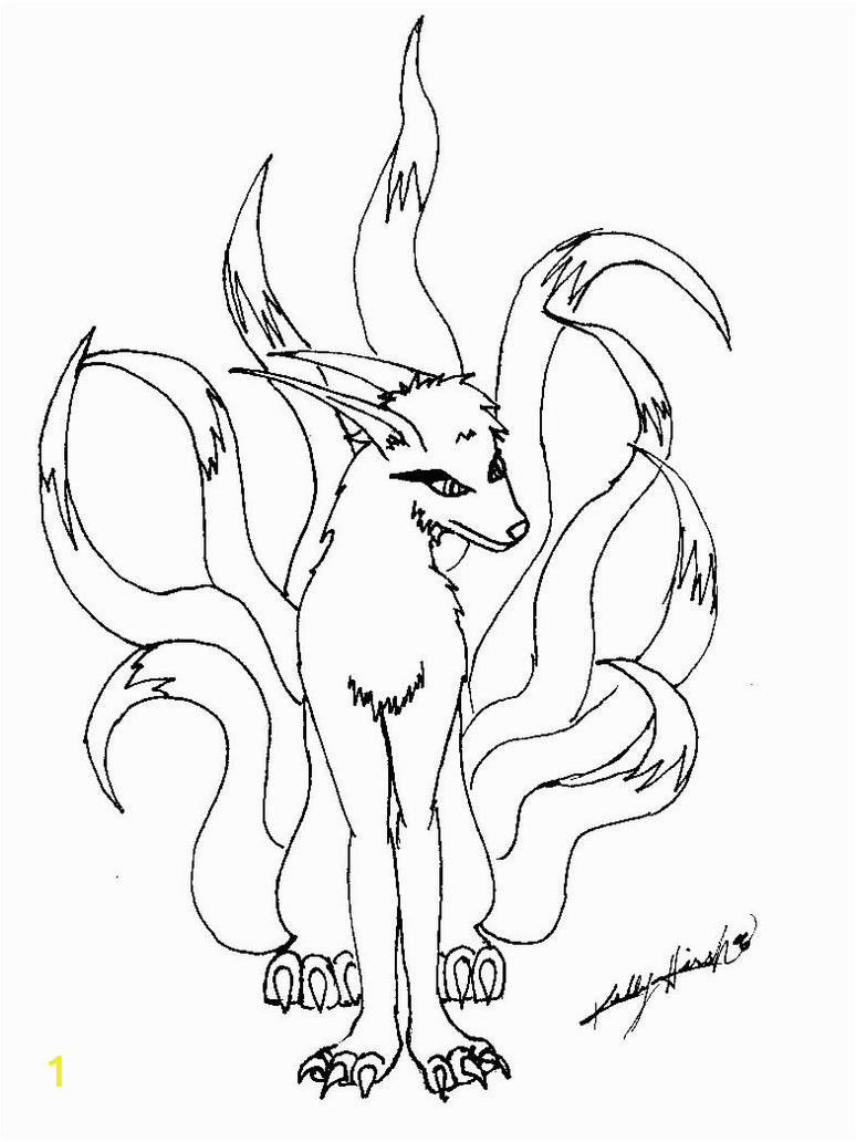 naruto nine tailed fox cloak coloring pages sketch templates