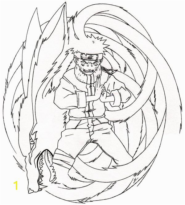 nine tails coloring pages
