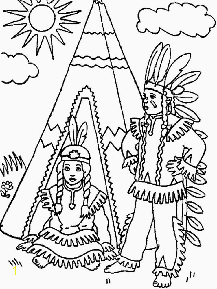native american boy coloring pages