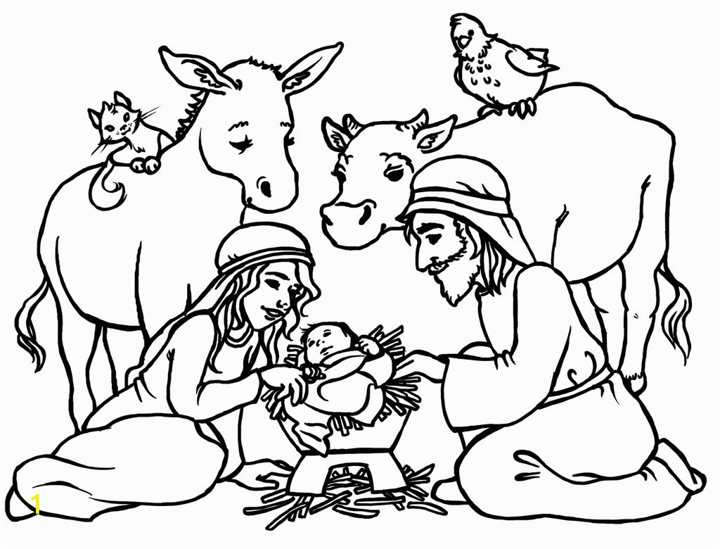 free printable nativity coloring pages kids