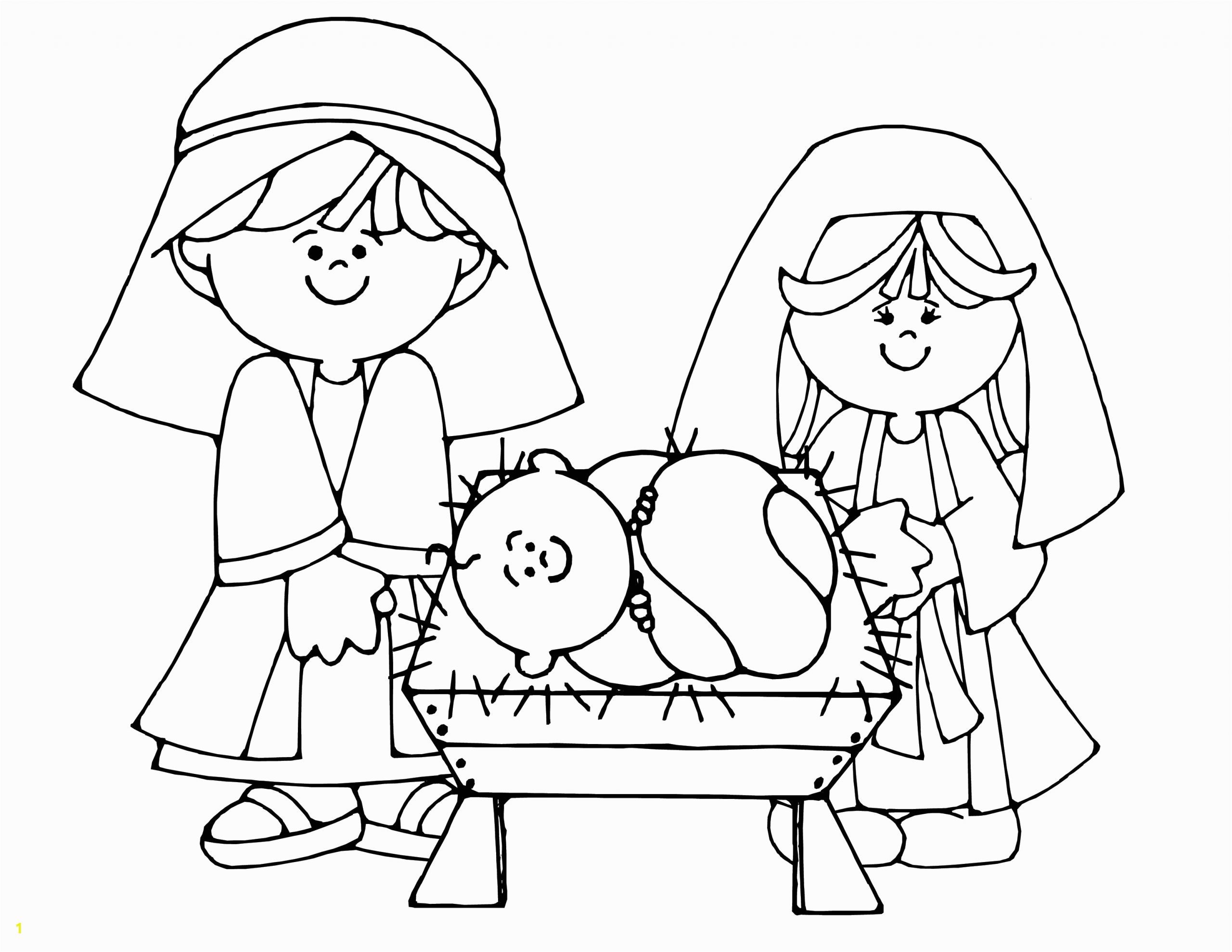 Nativity Scene Coloring Pages Printable Free Free Printable Nativity Coloring Pages for Kids Best