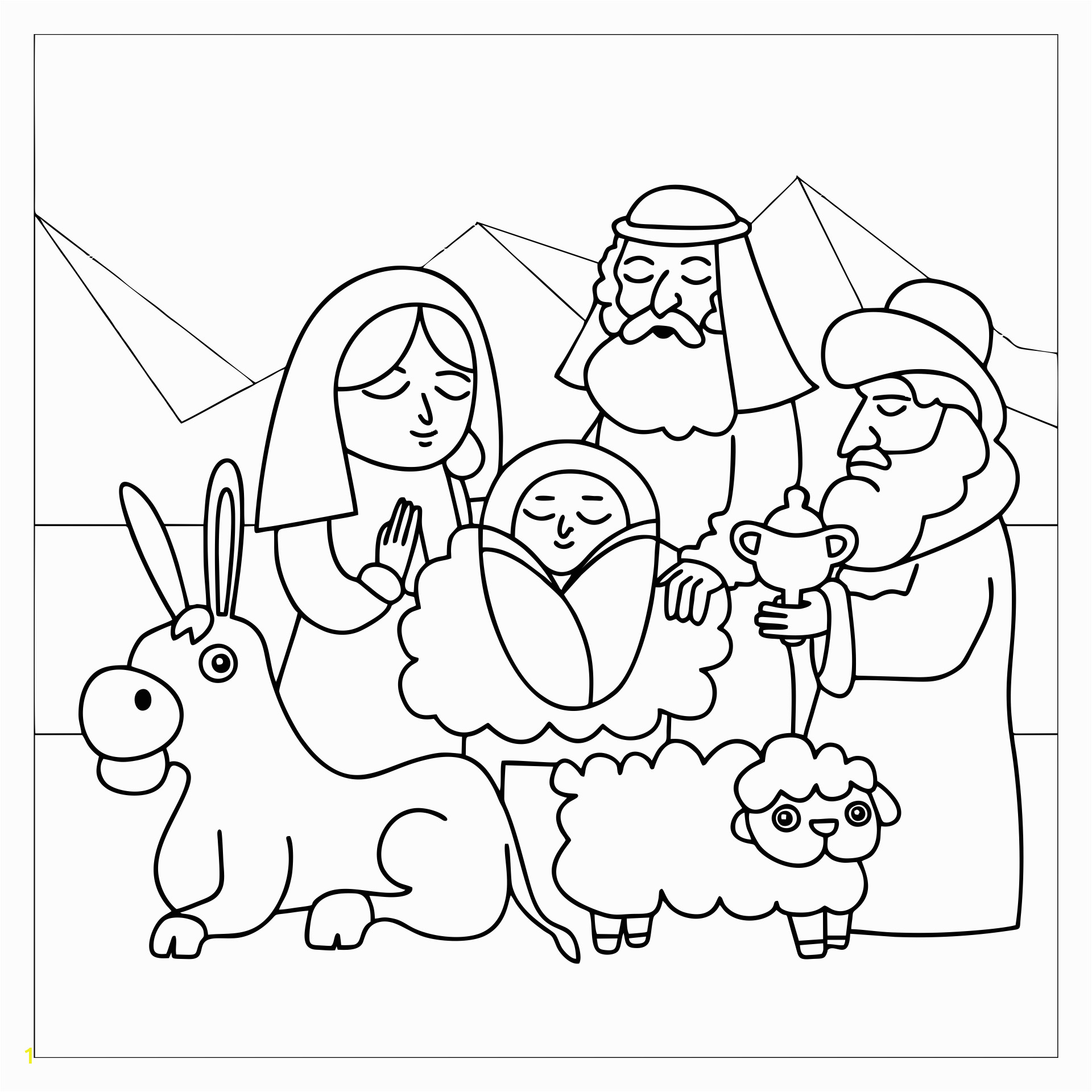 nativity characters coloring activities sketch templates