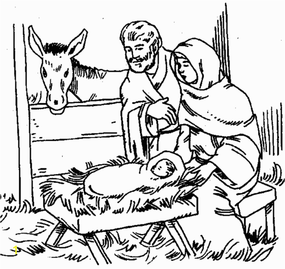 printable nativity stable template