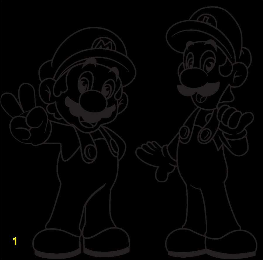 mario brothers coloring pages