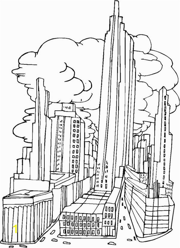 new york city picture coloring page