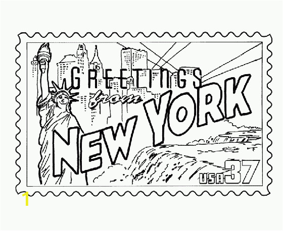 new york skyline drawing color