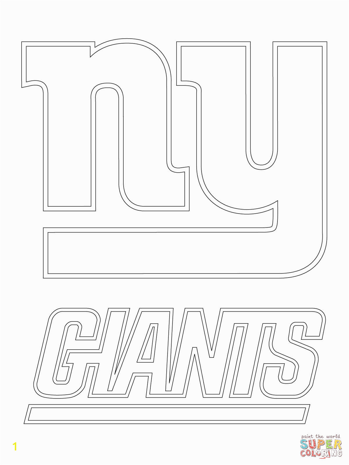 New York Giants Logo Coloring Page New York Giants Logo Coloring Page