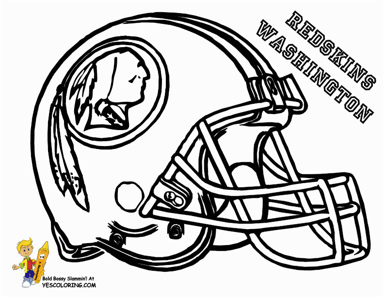 football helmet coloring page