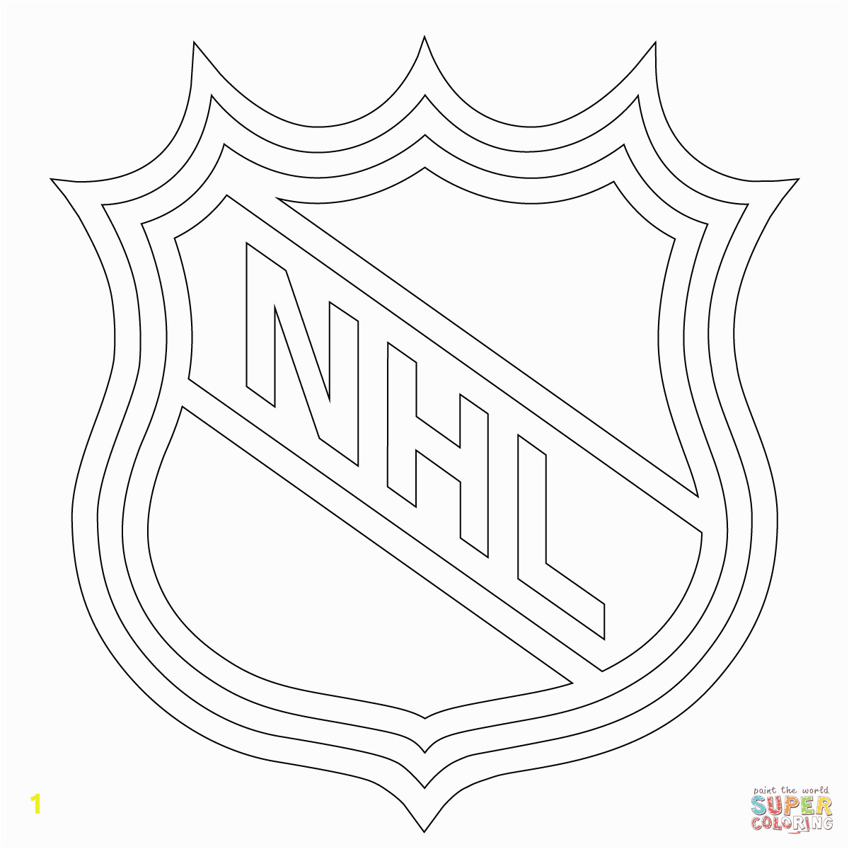 Nhl Hockey Coloring Pages to Print Nhl Logo Coloring Page