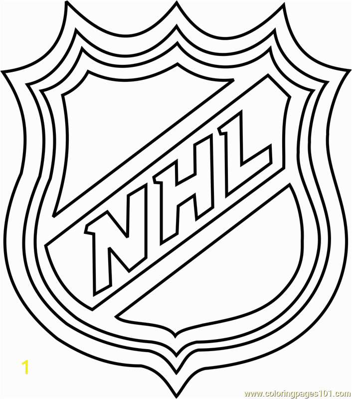 nhl logo coloring page