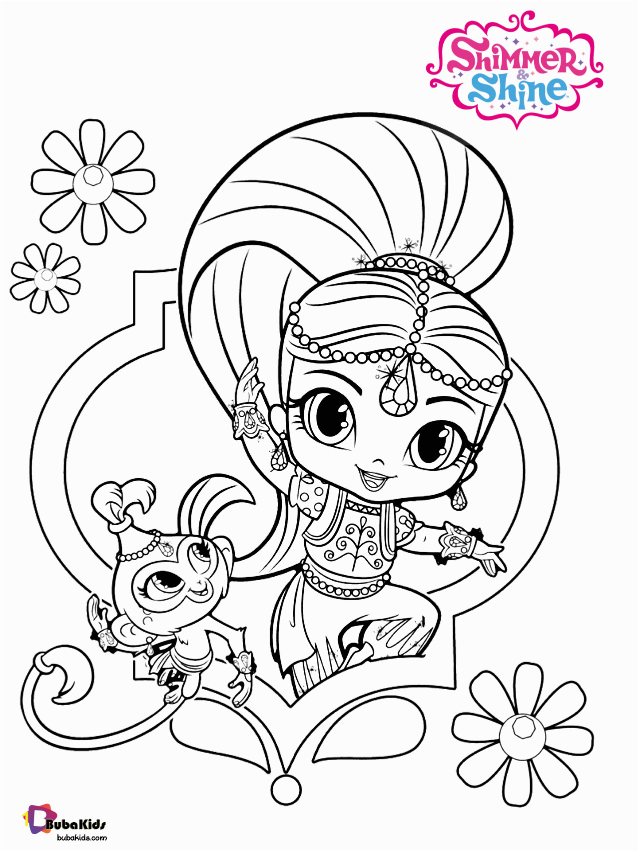 Nick Jr Shimmer and Shine Coloring Pages Nick Jr Shimmer and Shine Free and Printable