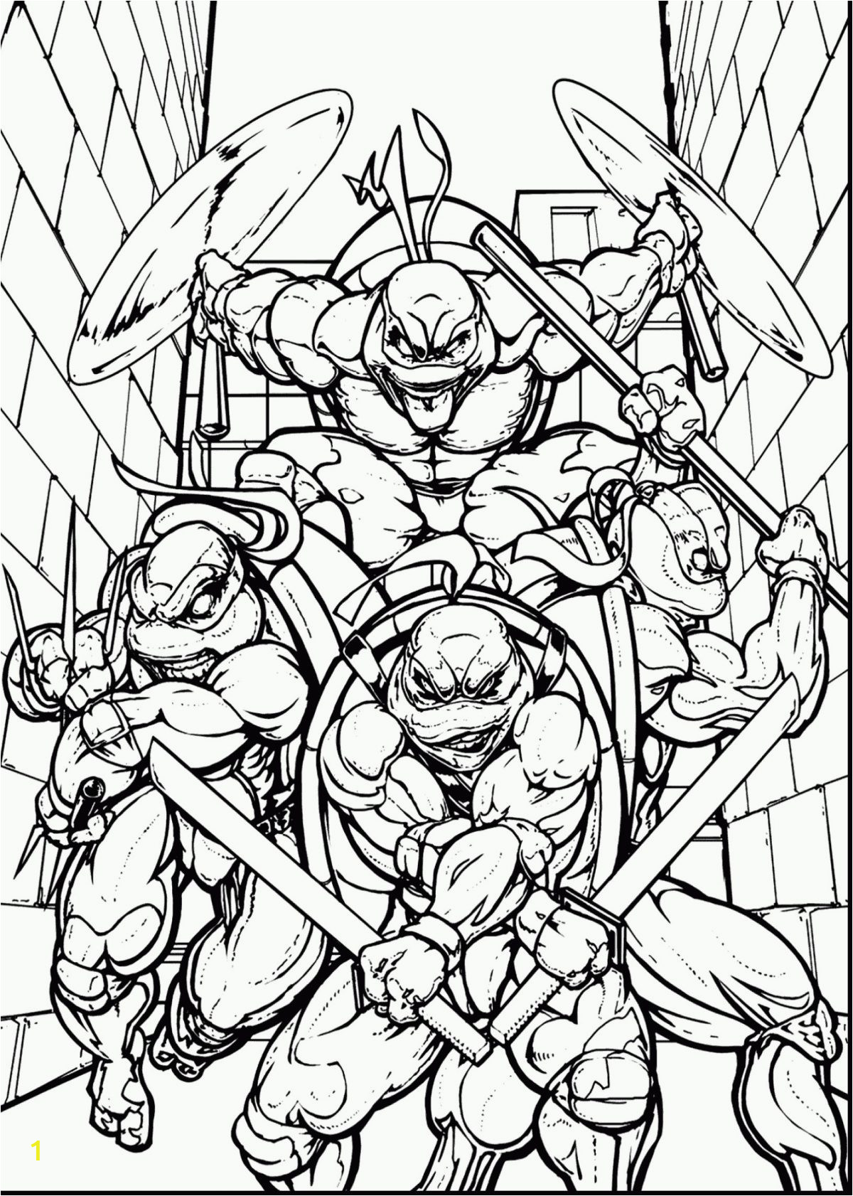 nickelodeon teenage mutant ninja turtles coloring pages